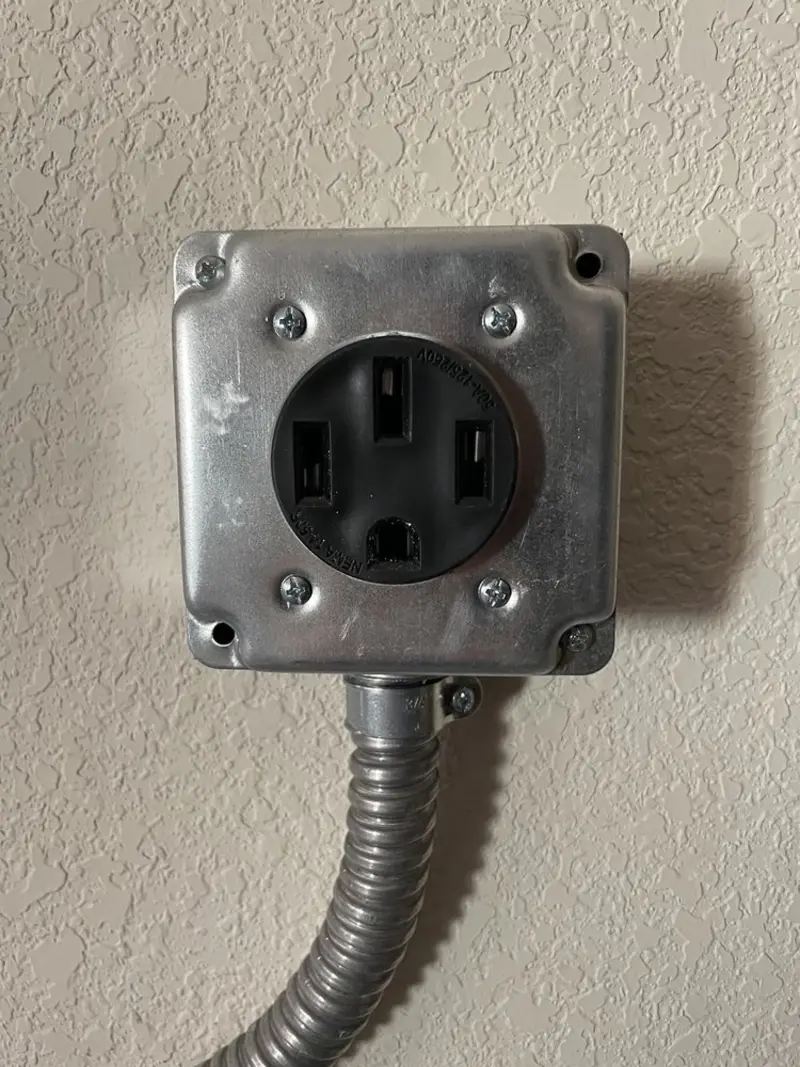 NEMA 14-50 outlet installed for Electrical Panel Upgrade in Redondo Beach